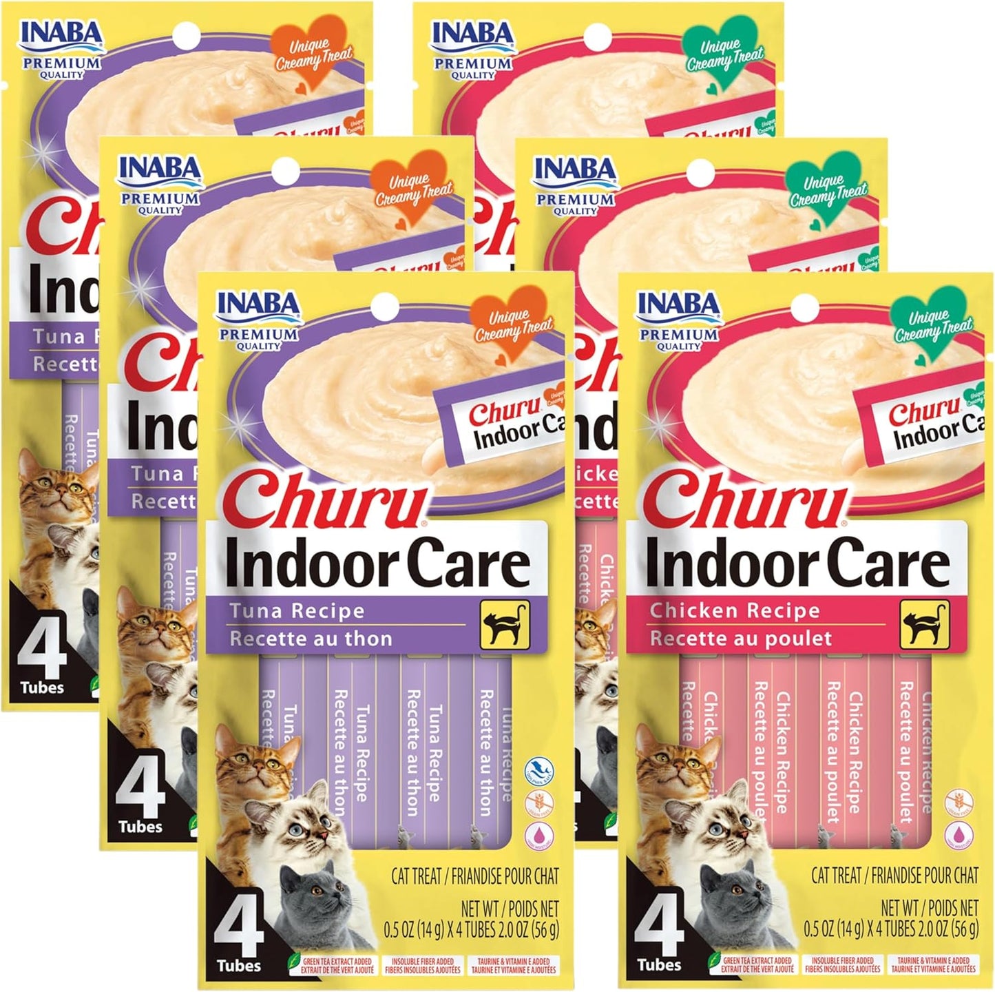 Inaba Churu Indoor Care tuna and chicken variety pack front view