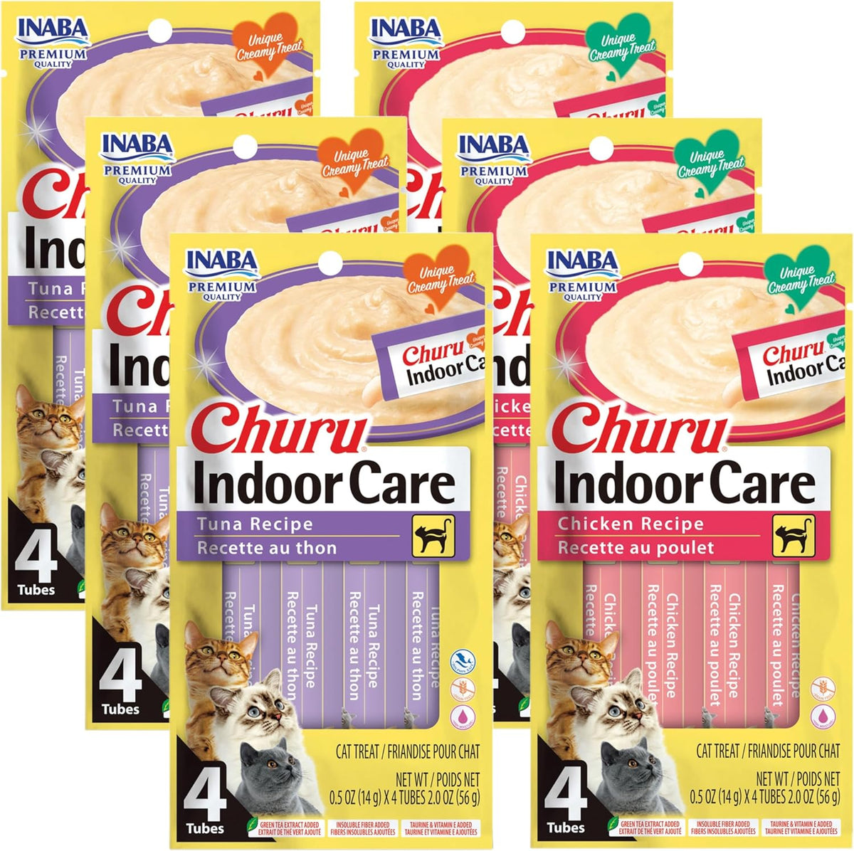 Inaba Churu Indoor Care tuna and chicken variety pack front view