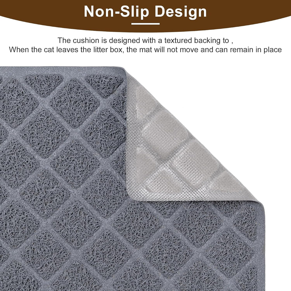 Waterproof non slip cat litter trapping pad protecting indoor flooring