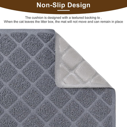 Waterproof non slip cat litter trapping pad protecting indoor flooring
