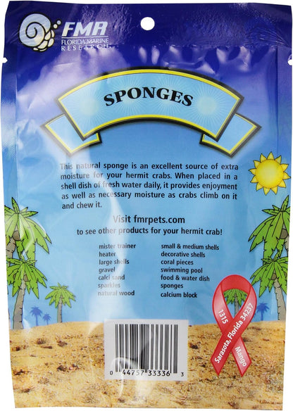 Natural brown sponges for hermit crab tank humidity maintenance