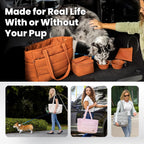 Rubyloo premium pet travel gear organizer tote bag side view