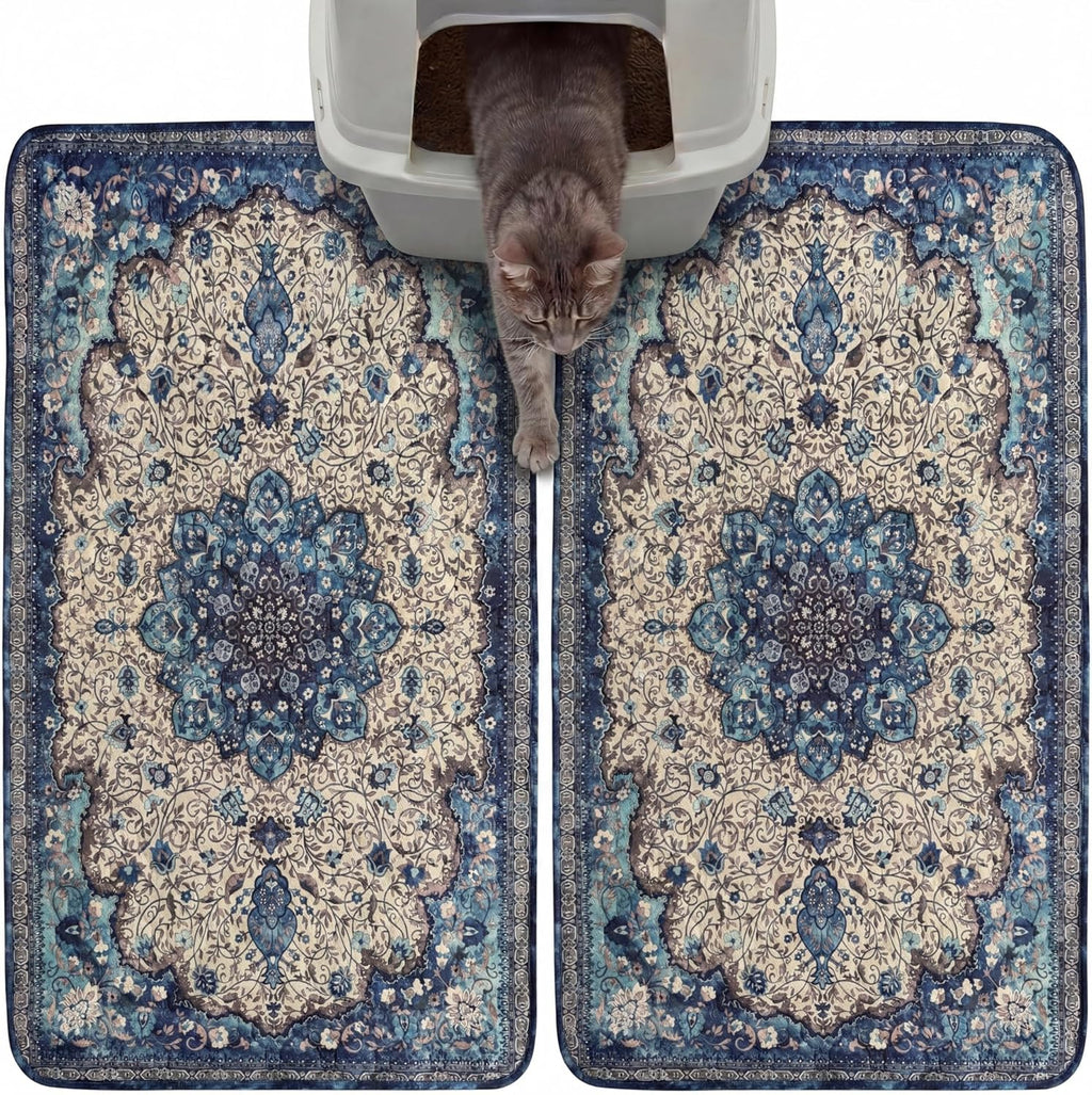 USA imported Hompet double mat set protecting home floor from litter tracks