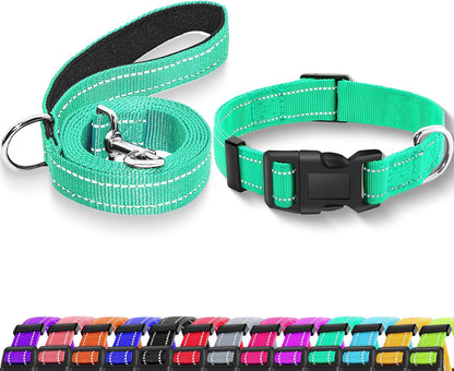 Maiiu reflective dog collar and leash set front view