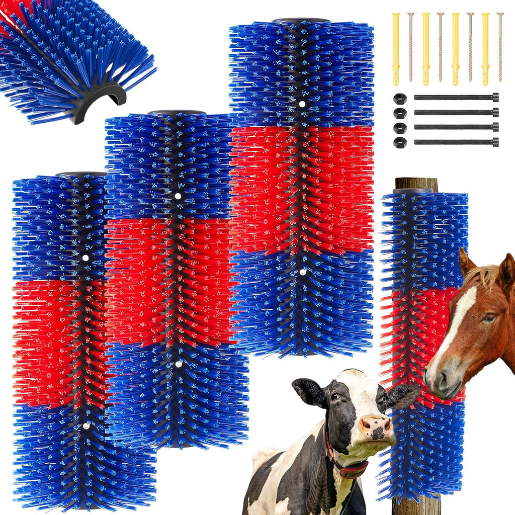 Yiyiring 3 pack livestock scratching brush front view