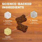 Close up of bite sized chicken liver flavored chews for dogs