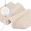 Pure Enrichment PureRadiance Luxury Heating Pad front view showing the Golden Sands faux fur fabric pattern.