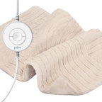 Pure Enrichment PureRadiance Luxury Heating Pad front view showing the Golden Sands faux fur fabric pattern.