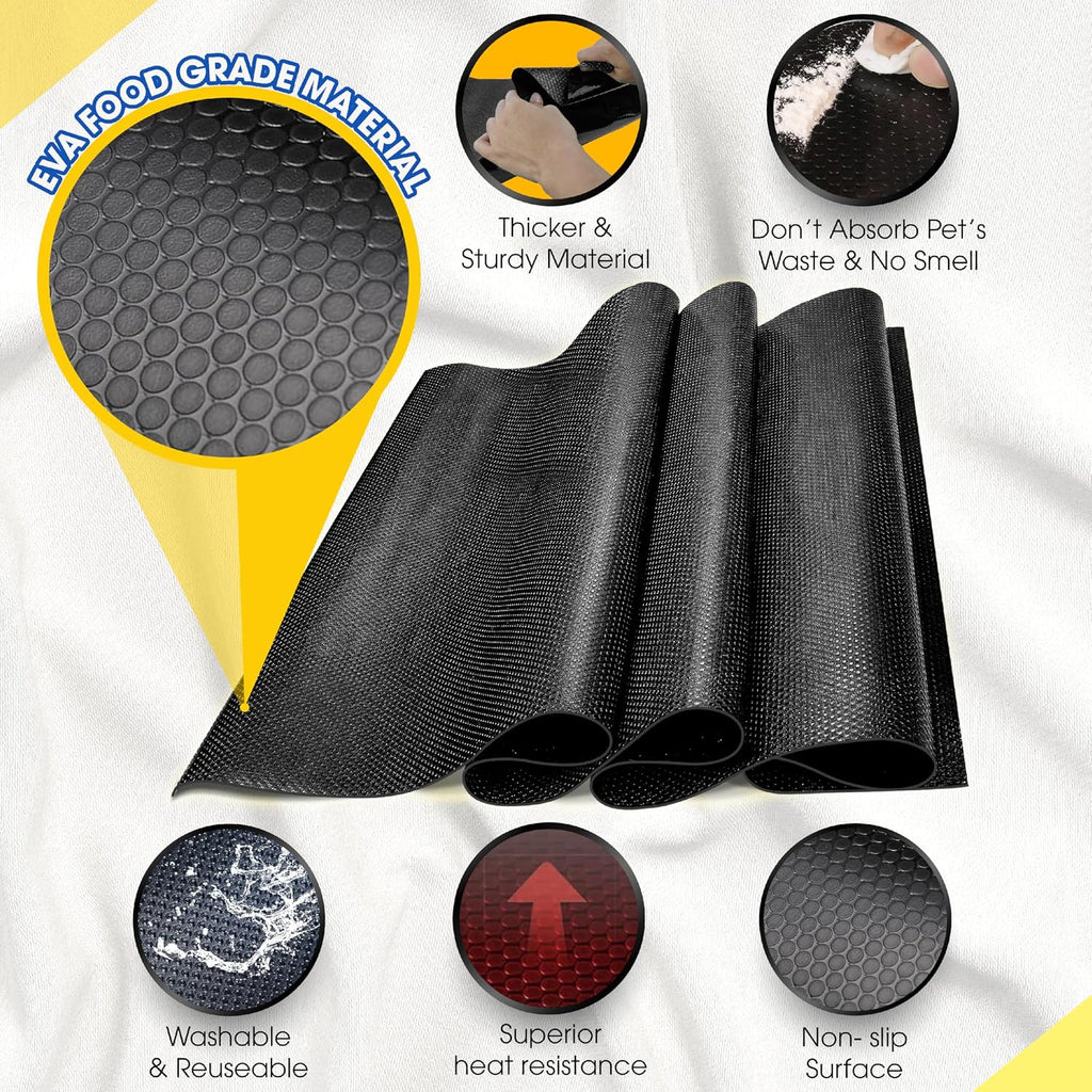 Leopard gecko walking easily across the high friction textured floor liner without slipping