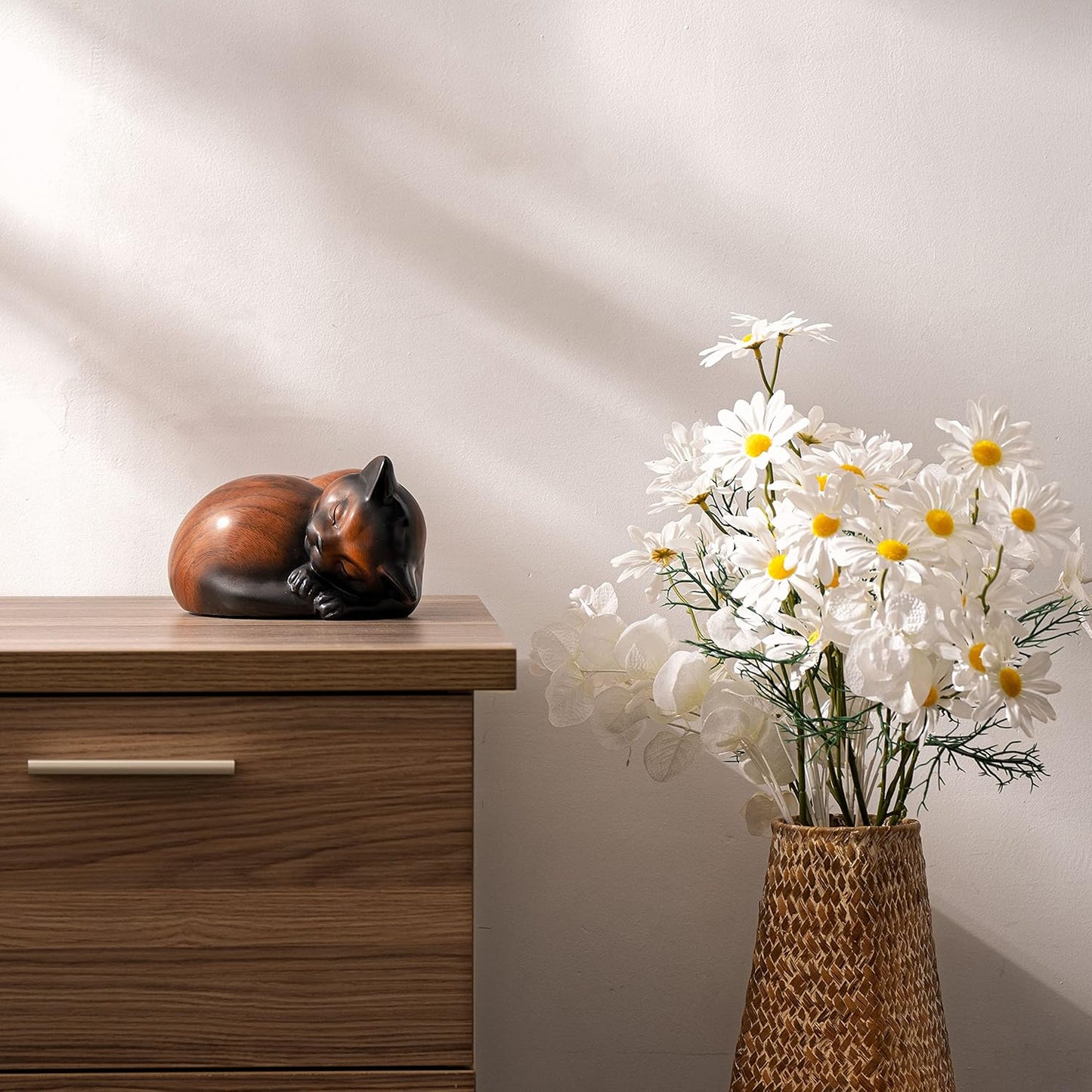 Kriss Art cat cremation urn side profile