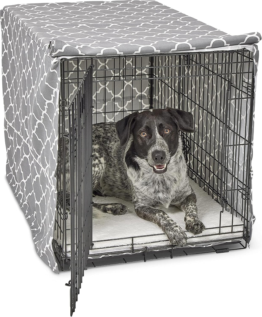 MidWest Homes for Pets Small Dog Crate Cover Featuring Teflon Fabric Protector, Poly-Cotton Privacy Kennel Cover Fits Most 24-inch Crates, Pink Designer Print, Machine Washable, Reduces Barking - Image 13