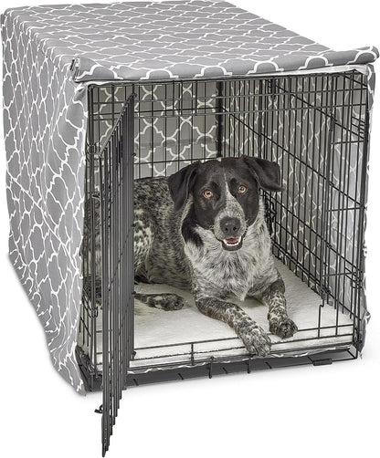 MidWest Homes for Pets Small Dog Crate Cover Featuring Teflon Fabric Protector, Poly-Cotton Privacy Kennel Cover Fits Most 24-inch Crates, Pink Designer Print, Machine Washable, Reduces Barking - Image 13