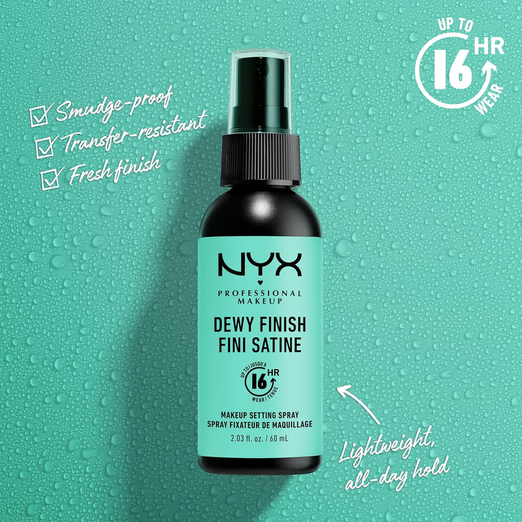 Sixteen hour wear vegan makeup fixer spray close up