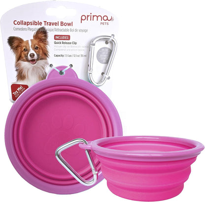 Prima Pet Expandable/ Collapsible Silicone Food & Water Travel Bowl with Clip for Small & Medium Dog and Cat, Size: 1.5 Cups (5.1 Inch Diameter Bowl) (AQUA) - Image 14
