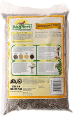 Close up of premium black oil sunflower seeds for bird feeders