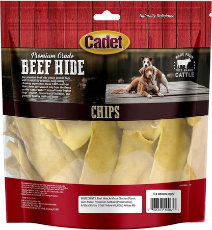 Cadet premium beef hide one pound bag side view