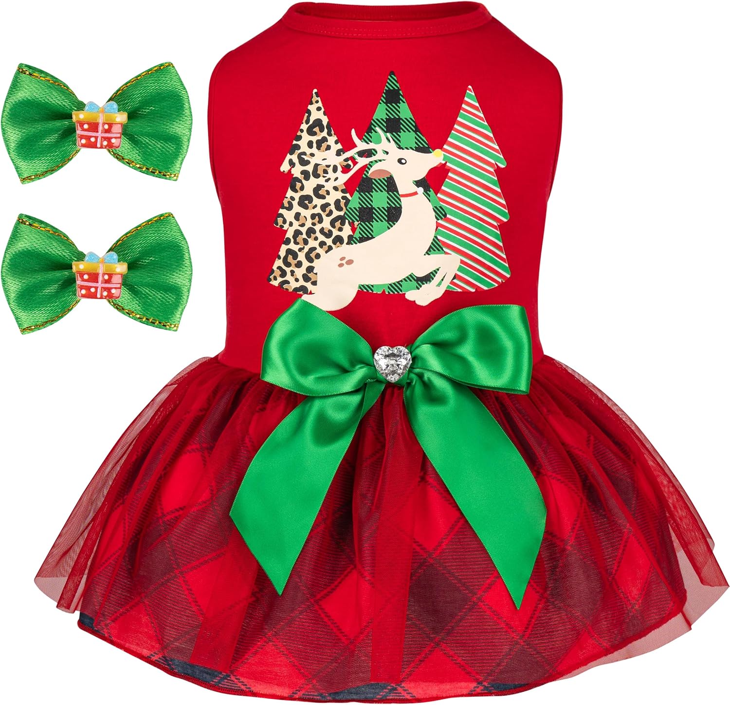 cyeollo Dog Dress for 4th of July Independence Day Dog Dresses Tulle Skirts for Small Dogs Clothes Holiday Pet Outfits with Bowtie Patriotic Puppy Cats Apparel, Blue, M - Image 9