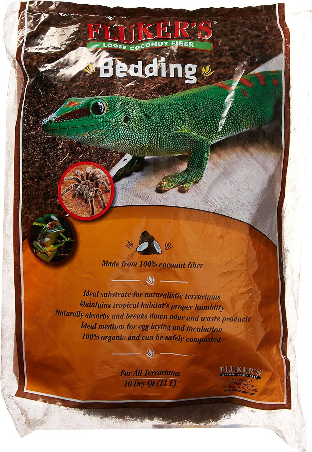 Fluker's organic reptile bedding package ready for shipping