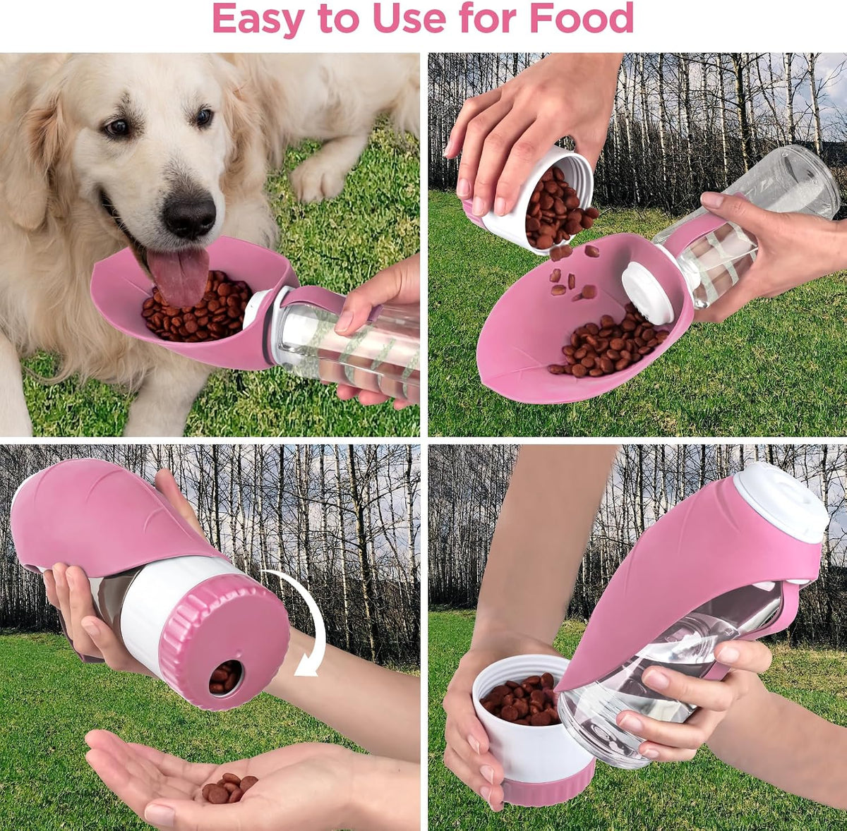 Uppetly portable pet water bottle lanyard carrying option