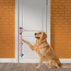 Adjustable dog door bell for potty training wall mount