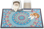 Cat Litter Mat, 24" x 16" Litter Box mat, Upgrade Non-Slip Kitty Litter mat, Traps 100% Litter, Soft on Kitty Paws, Easy Clean for Scatter Control, Bohe cat Food mat, Urine Waterproof - Image 15
