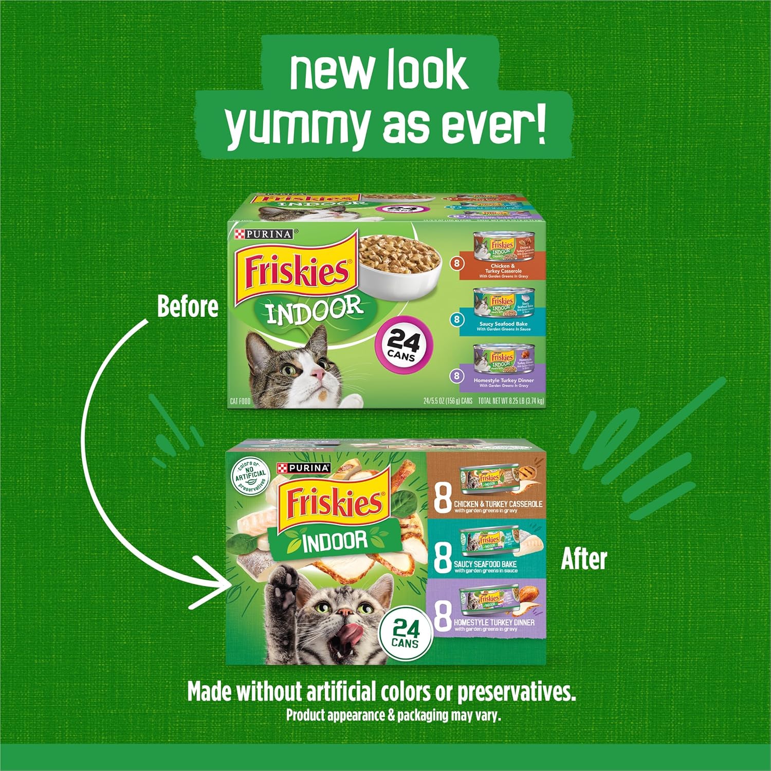 Purina Friskies Indoor Wet Cat Food Can Stack