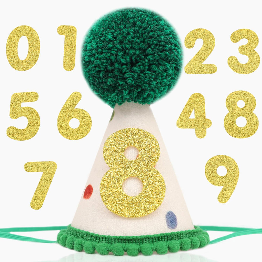 Pet Birthday Hat with Interchangeable Numbers 1-10 | Adjustable Pet Party Cone Hat for Dogs & Cats | Puppy Birthday Photo Props for 1st to 10th Birthday Celebrations (Pink Birthday Pet Hat) - Image 12