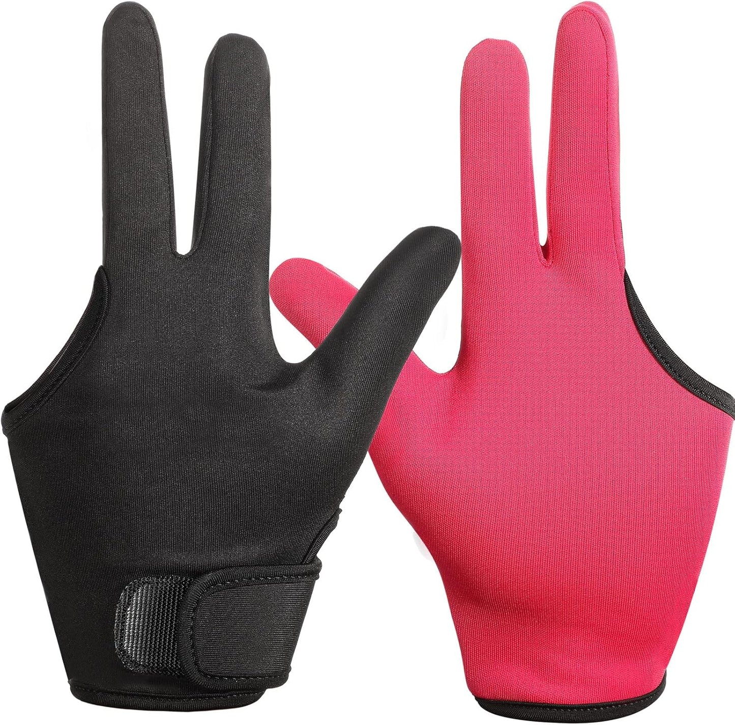 Geyoga heat resistant hair styling gloves package front view displaying black and rose red color options