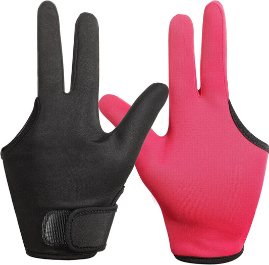 Geyoga heat resistant hair styling gloves package front view displaying black and rose red color options
