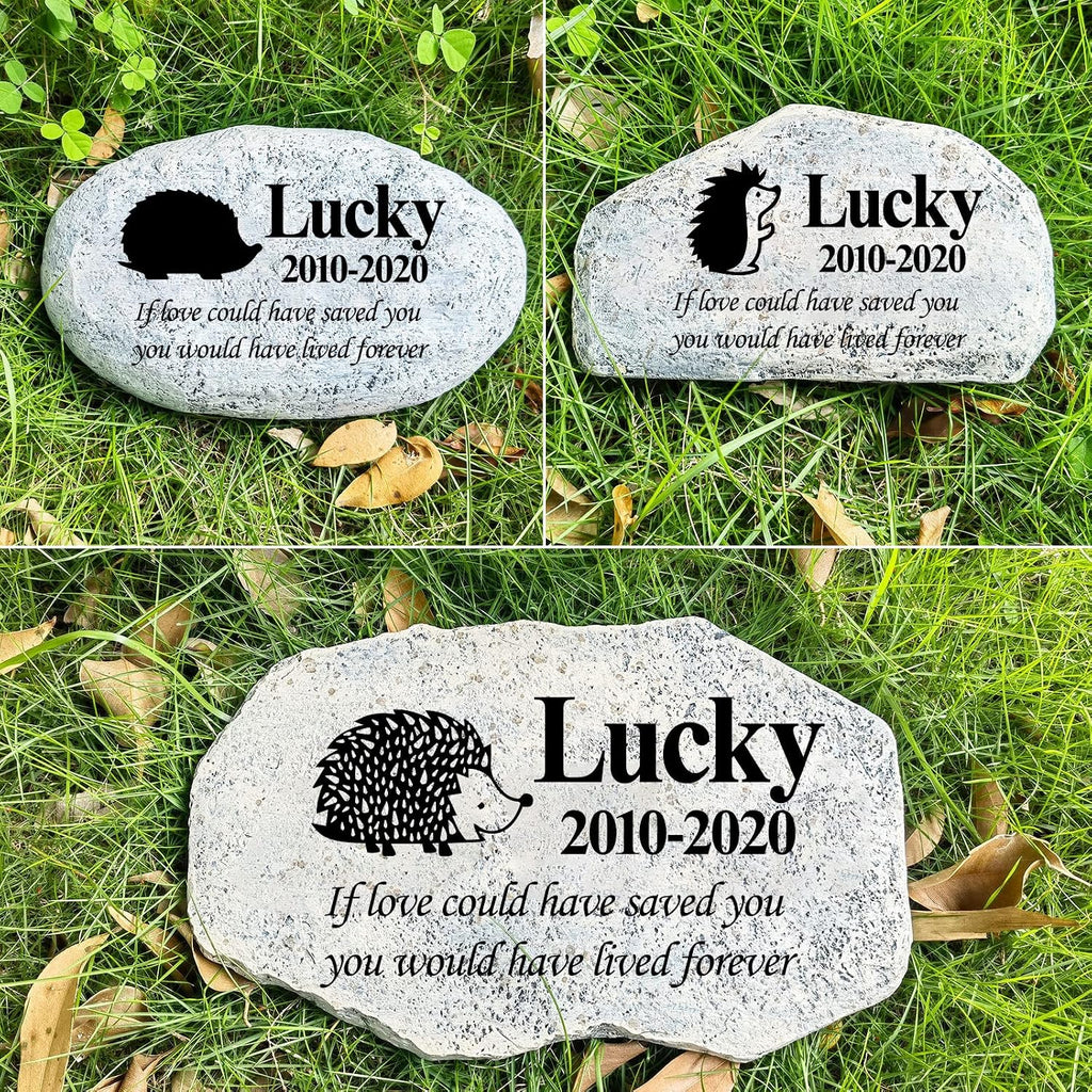 Zatanmulo Personalized Pet Memorial Stone, Garden Memorial Stone Personalized, Cat Headstone, Cat Tombstone, Memorial Plaque Outdoor, Garden Stepping Stone (Cat) - Image 9