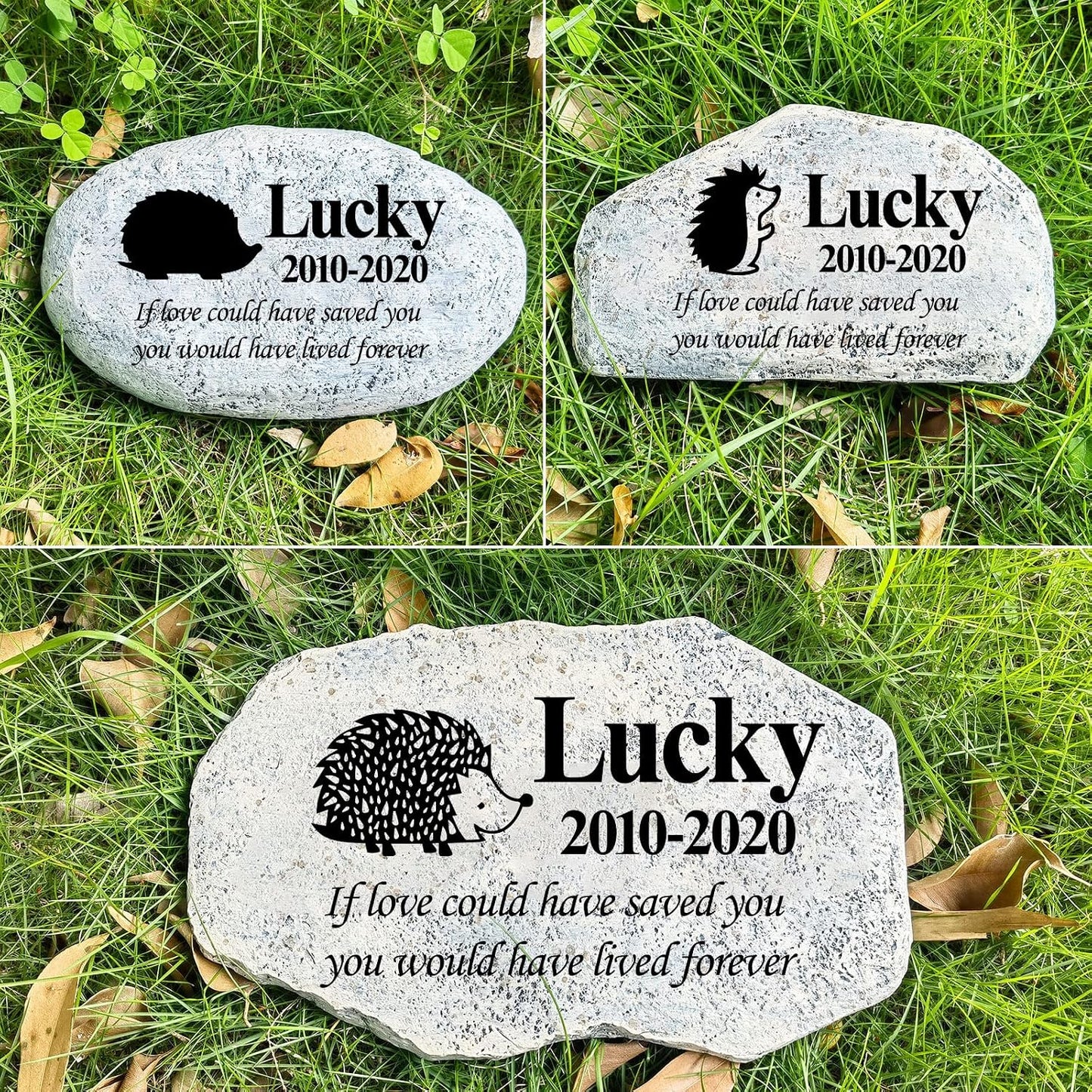 Zatanmulo Personalized Pet Memorial Stone, Garden Memorial Stone Personalized, Cat Headstone, Cat Tombstone, Memorial Plaque Outdoor, Garden Stepping Stone (Cat) - Image 9