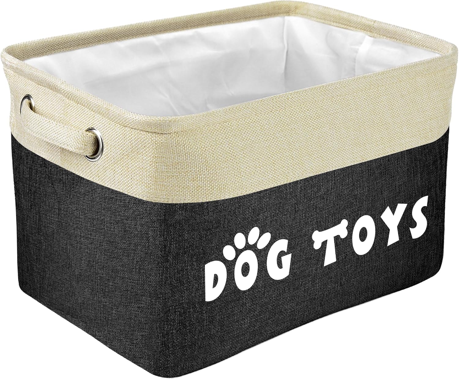 PET ARTIST Dog Toy Basket, Collapsible Dog Toy Bin Box with Comfortable Handles, Large Pet Toy Storage Basket Organizer for Accessories, Toys,Coat & Clothing,Blanket Leash (Brown, M:15"x11"x9") - Image 10