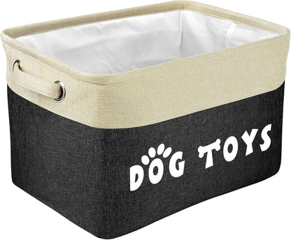 PET ARTIST Dog Toy Basket, Collapsible Dog Toy Bin Box with Comfortable Handles, Large Pet Toy Storage Basket Organizer for Accessories, Toys,Coat & Clothing,Blanket Leash (Brown, M:15"x11"x9") - Image 10