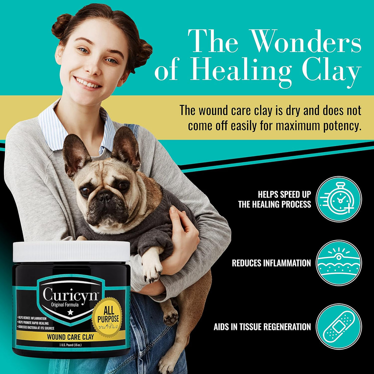 Vet-approved skin care clay for livestock and pets