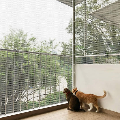 Jumxsrle balcony mesh installed on stair railing for pet safety
