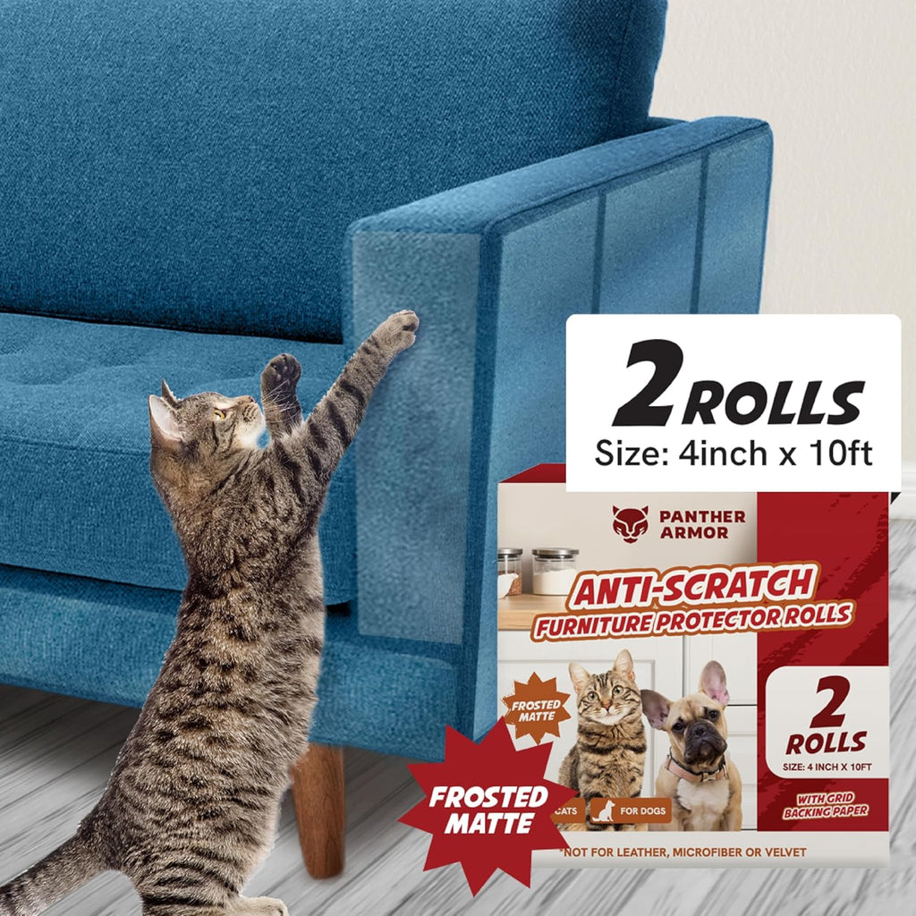 Panther Armor Furniture Protector, 8-Pack, Heavy Duty Anti-Scratch Cat Couch Protector, Transparent - Image 12
