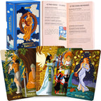 Wyspell Pantheon Tarot Deck front view showing premium gold foil embossed box