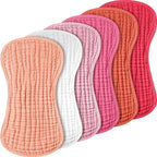 Frienda 6 pack muslin burp cloths pink series front view