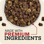 Premium beef and beef organs raw alternative dry pet food packaging