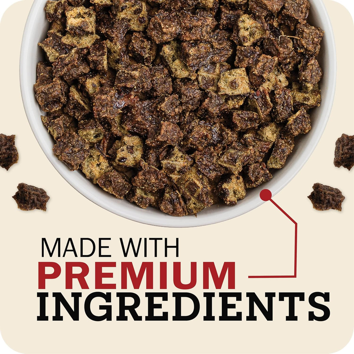Premium beef and beef organs raw alternative dry pet food packaging