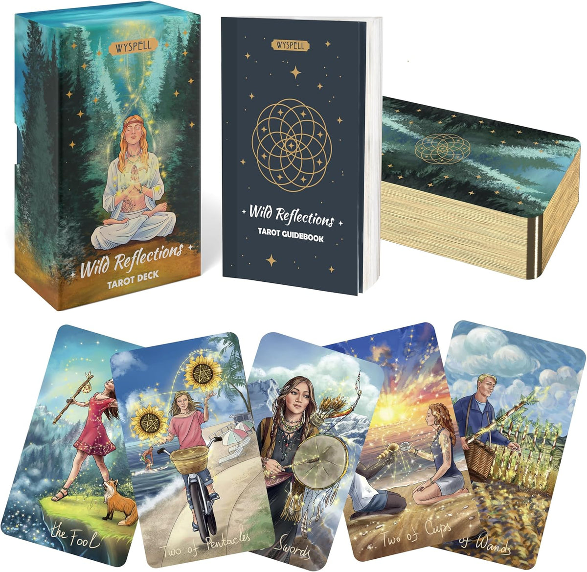 Wyspell Wild Reflections Tarot deck box front view
