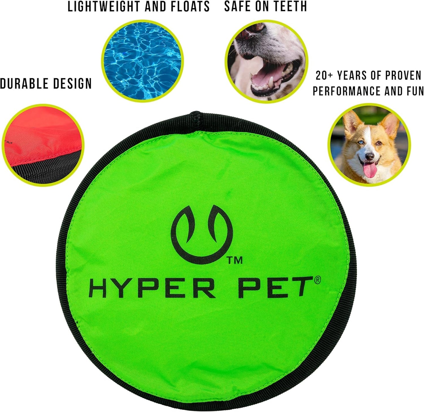 Hyper Pet Flippy Flopper dog toy in packaging