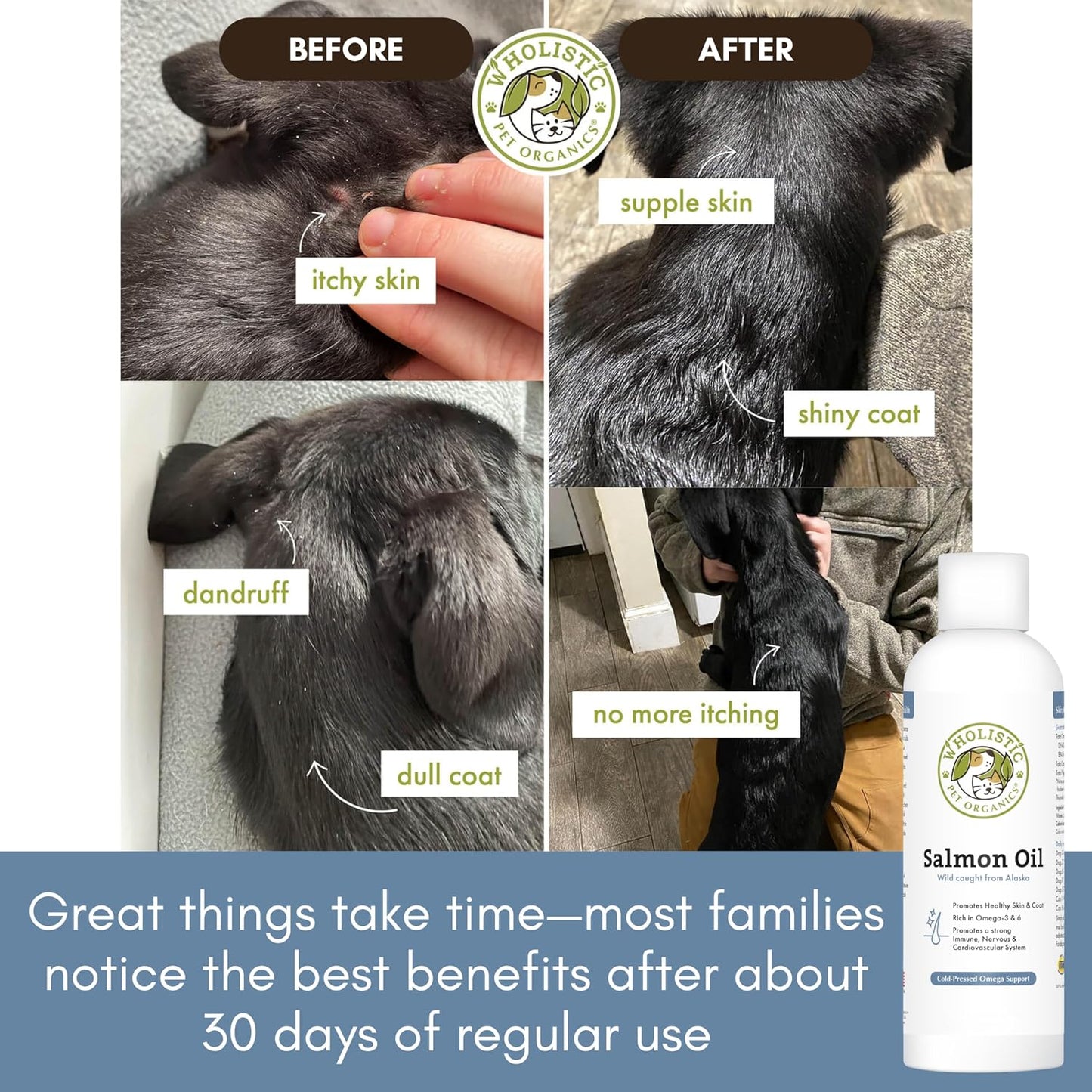 Premium deep-sea salmon oil pour liquid showing clear texture and premium packaging.