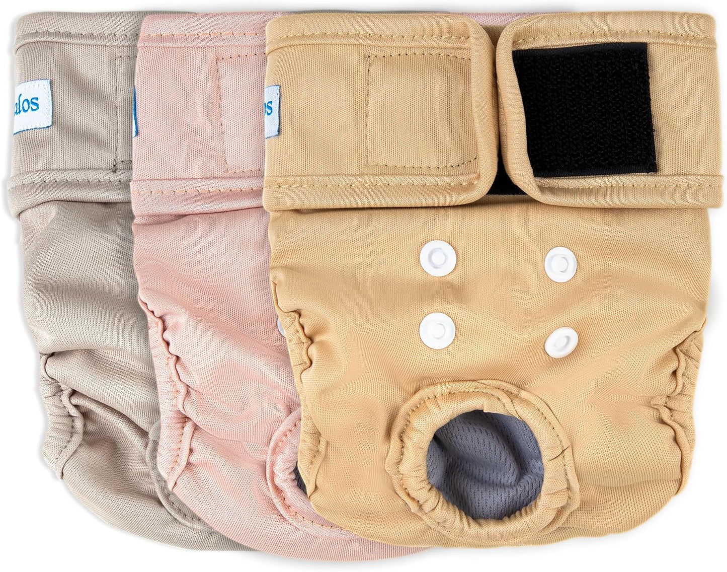 Leekalos Reusable Washable Dog Diapers Female (3 Pack) - Highly Absorbent Doggie Diapers - Size Adjustable Puppy Diapers for Dog Period Panties (Medium, Flora) - Image 12
