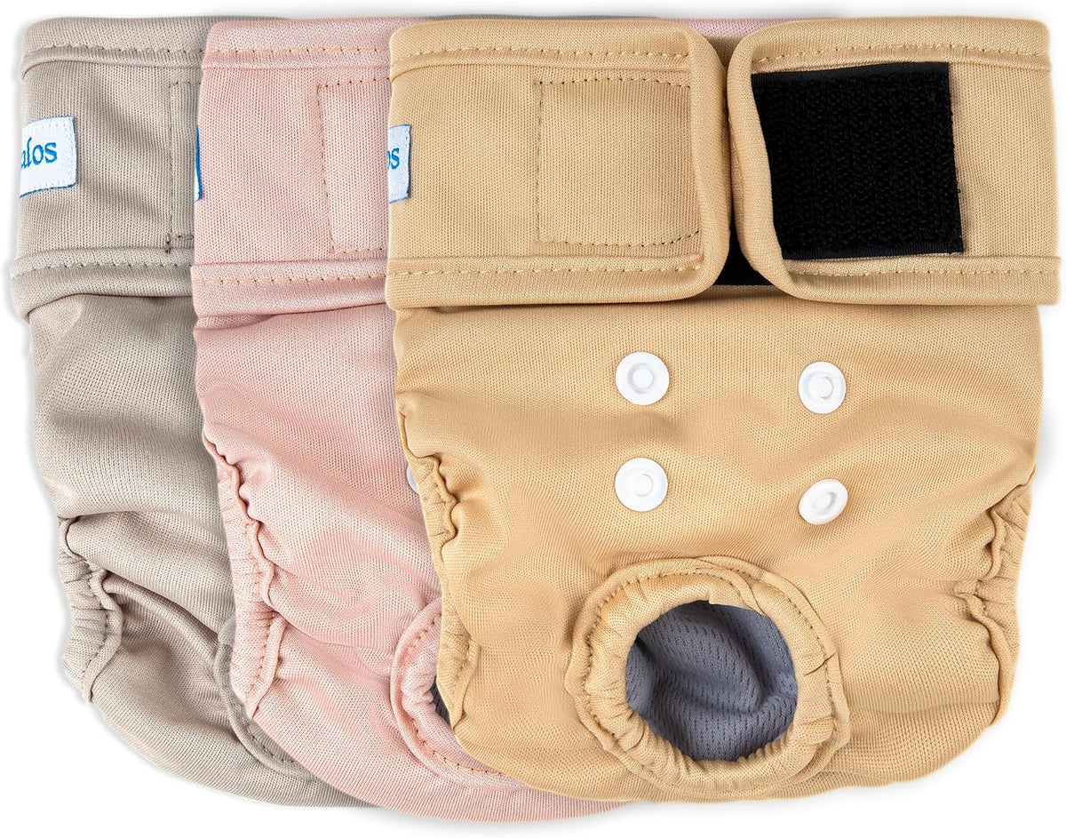 Leekalos Reusable Washable Dog Diapers Female (3 Pack) - Highly Absorbent Doggie Diapers - Size Adjustable Puppy Diapers for Dog Period Panties (Medium, Flora) - Image 12