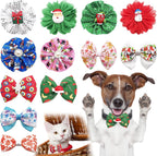 PET SHOW 4pcs Small Dogs Collar Flowers and Bows Charms For Festival Holiday Party Cats Rabbits Slides on Collars Leashes Puppies Medium Dog Collar Attachment - Image 10