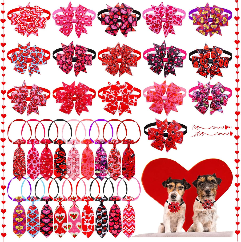 24Pcs Fall Dog Collar Bow Ties, Adjustable Autumn Thanksgiving Pet Neckties with Curly Ribbons, Maple Leaf Pumpkin Grooming Accessories for Small Dogs - Image 9