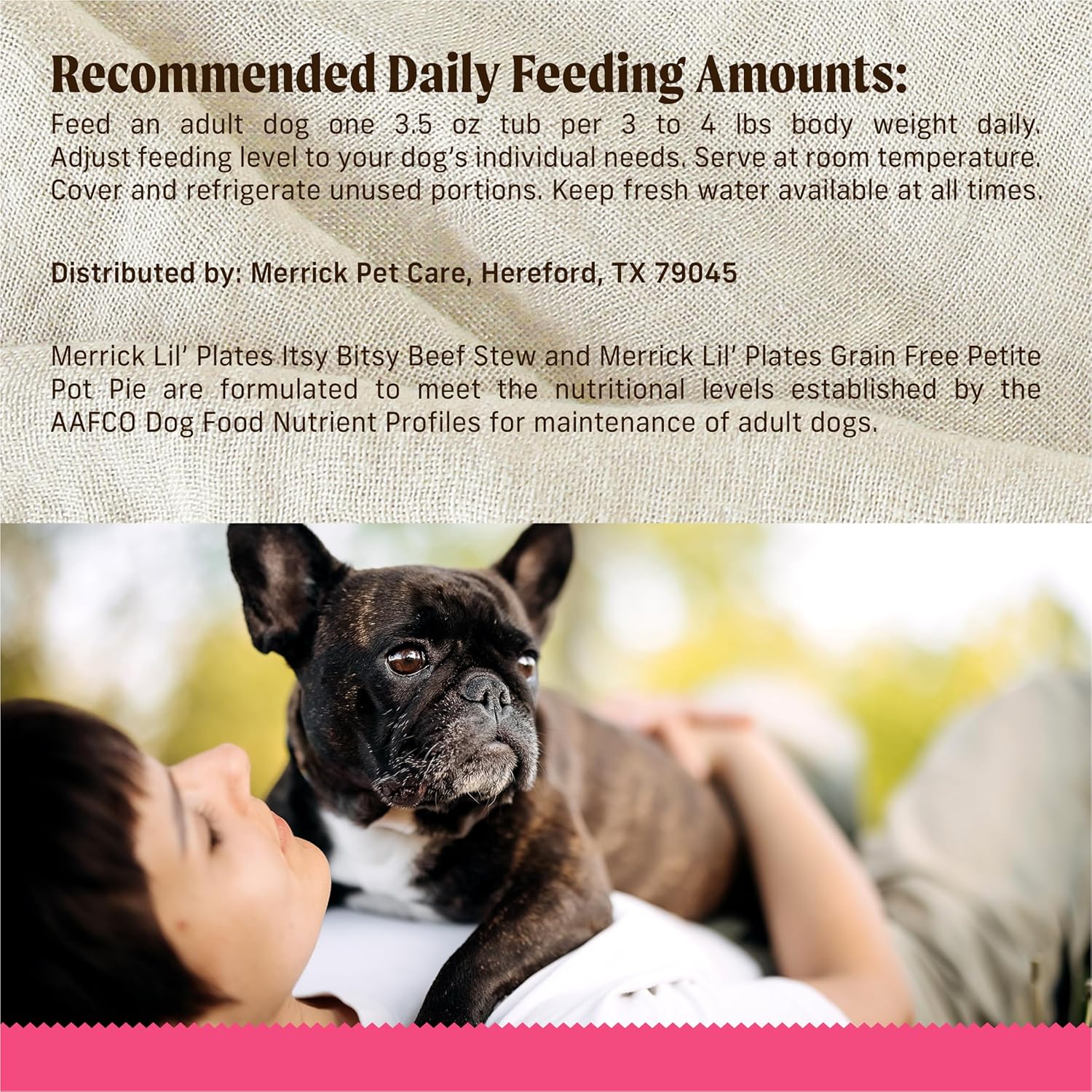 Premium real meat dog food in savory gravy for small adult dogs.