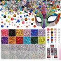 AnoleAir colorful resin flatback rhinestones front view in storage box