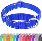 Seyezo Martingale Dog Collar - Adjustable No Buckle, Reflective Heavy Duty Nylon No Pull Collar for Small to Large Dogs, XS, Green - Image 11